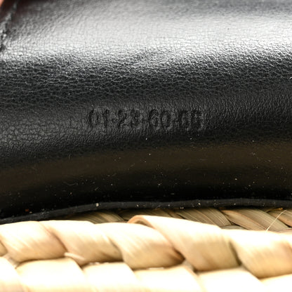 Chloe Raffia Smooth Calfskin Small Sense Basket Black 7 of 13