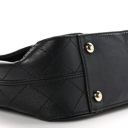Chanel Calfskin Stitched Medium Covered CC Flap Bag Black 9 of 11