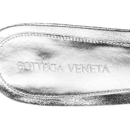 Bottega Veneta Metallic Nappa Reflection Matelasse Padded Kitten Heel Mule Sandals 40 Silver 7 of 8