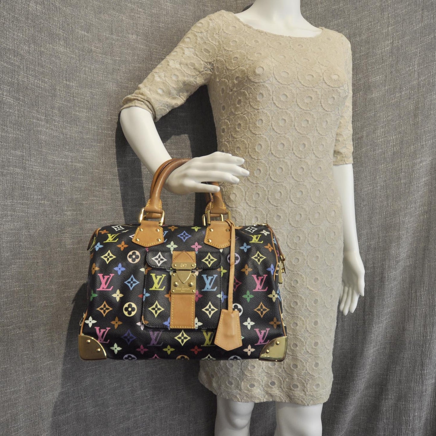 Monogram Multicolor Speedy 30 Black