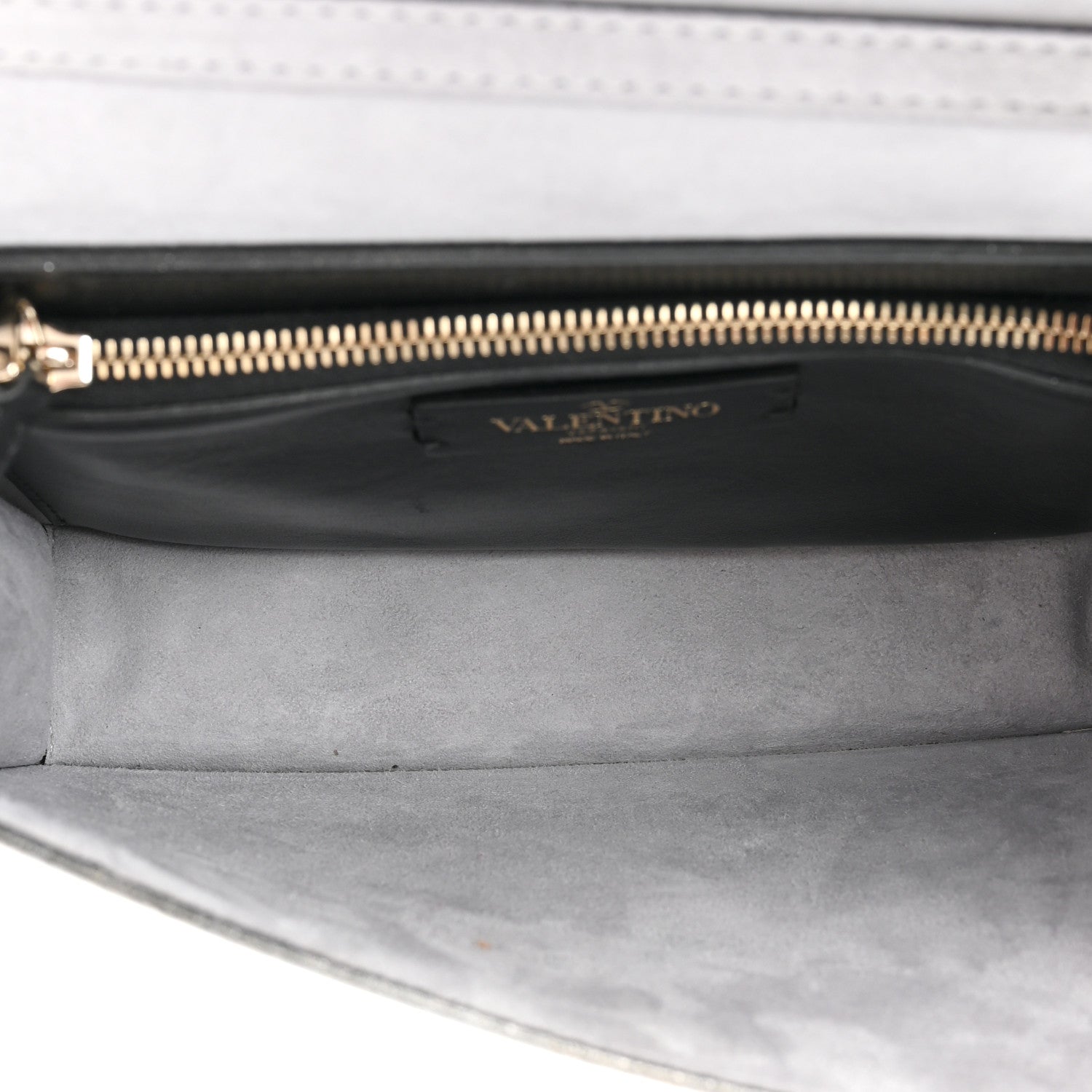 Valentino Garavani VALENTINO GARAVANI Metallic Nappa Small VCase Bag Platinum 5 of 12
