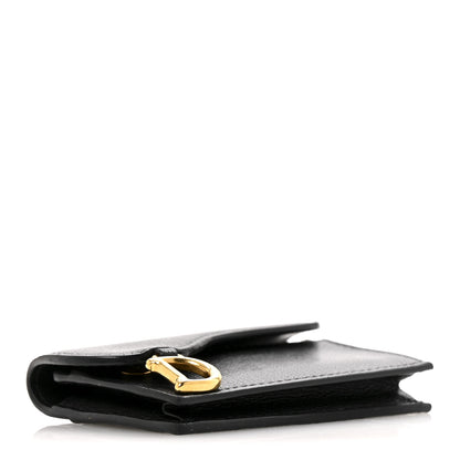 Christian Dior Goatskin Saddle Card Holder Black 4 of 9