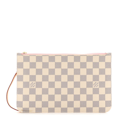 Louis Vuitton Damier Azur Neverfull MM GM Pochette Rose Ballerine 1 of 8