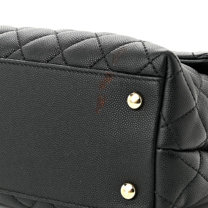 Chanel Caviar Quilted Medium Coco Handle Flap Black 11 of 11