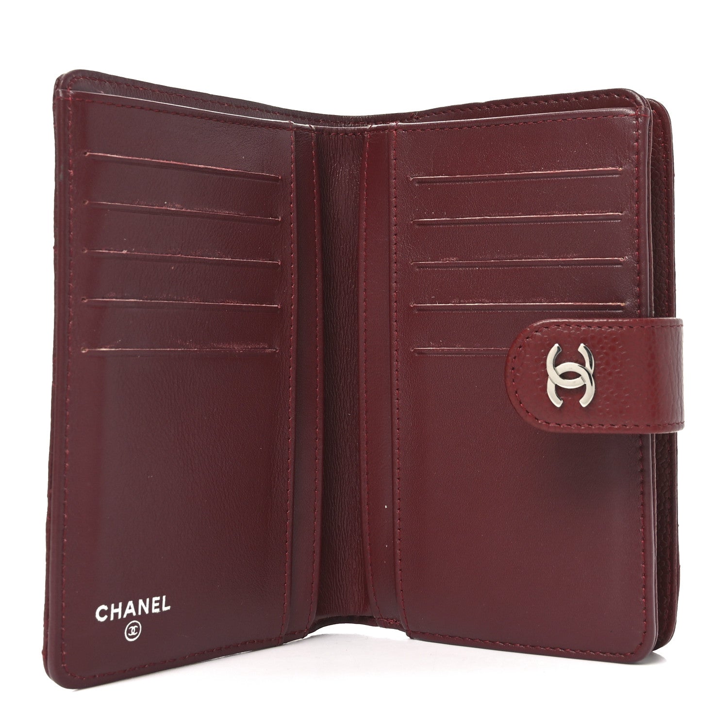 Chanel Caviar Quilted CC French Wallet Red 5 of 9