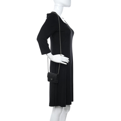 Chanel Caviar Quilted Flap Card Holder On Chain Black 2 of 11