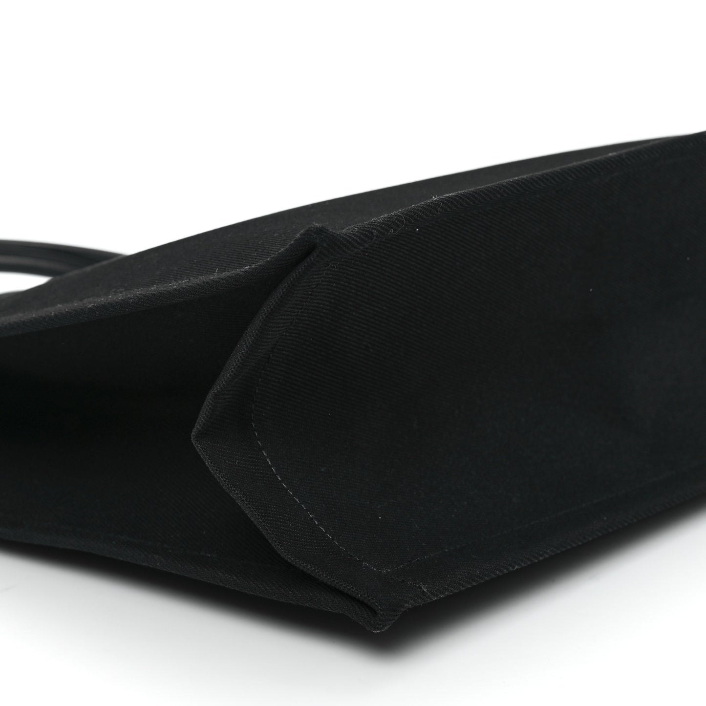 Linen Calfskin Rive Gauche Tote Black