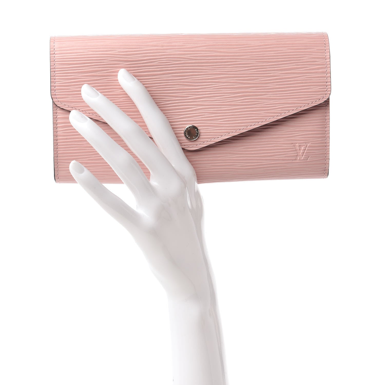 Louis Vuitton Epi Sarah Wallet NM Rose Ballerine 2 of 9