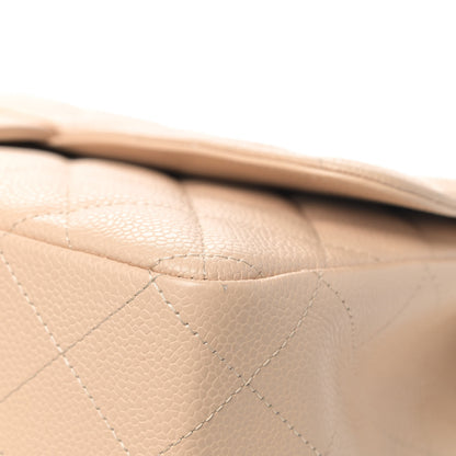 Chanel Caviar Quilted Jumbo Single Flap Beige Clair 6 of 6