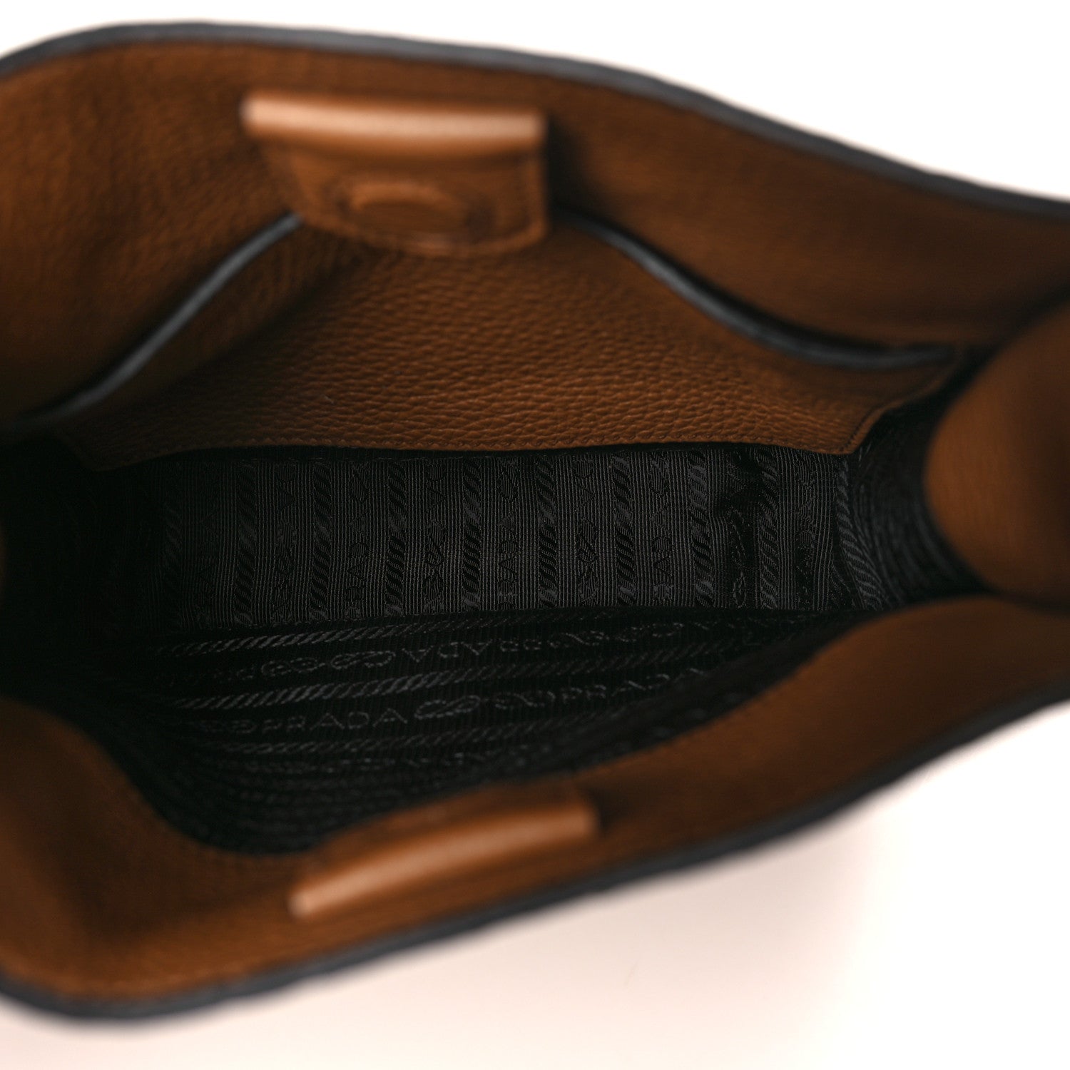 Prada Vitello Daino Soft Mini Hobo Messenger Bag Caramel 5 of 8