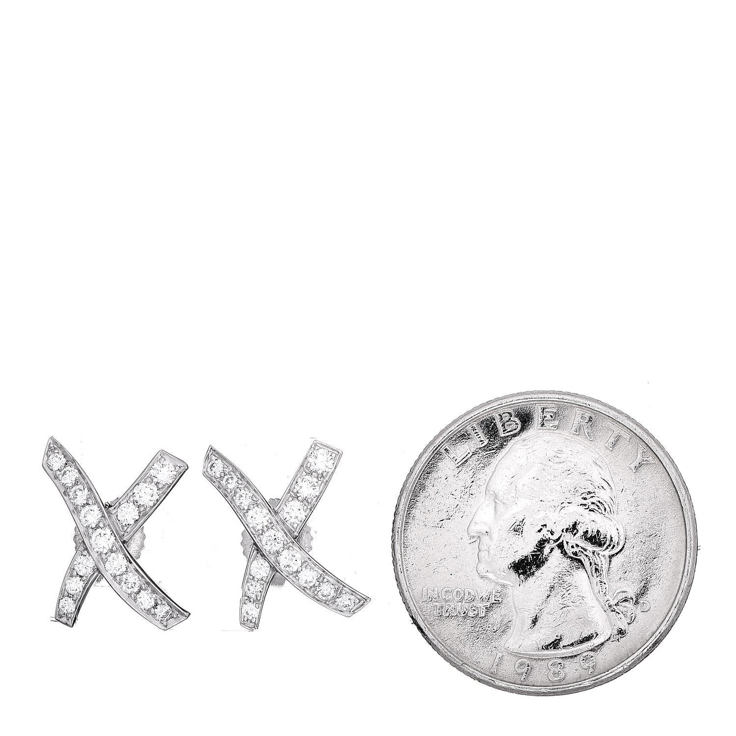 Platinum Diamond Small Paloma Picasso "X" Earrings