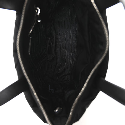 Prada Re-Nylon Nappa Triangle Quilted Padded Double Handled Zip Pocket Tote Black 5 of 13