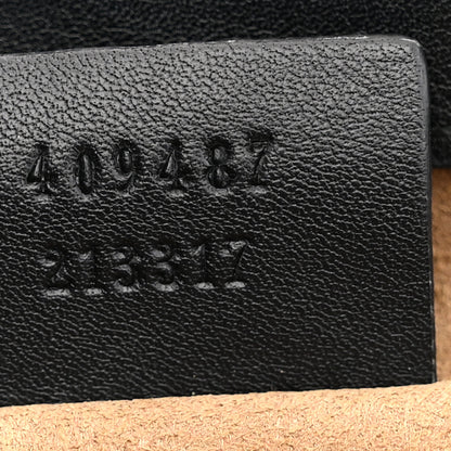 Gucci GG Supreme Monogram Calfskin Small Padlock Shoulder Bag Beige Black Cuir 7 of 14