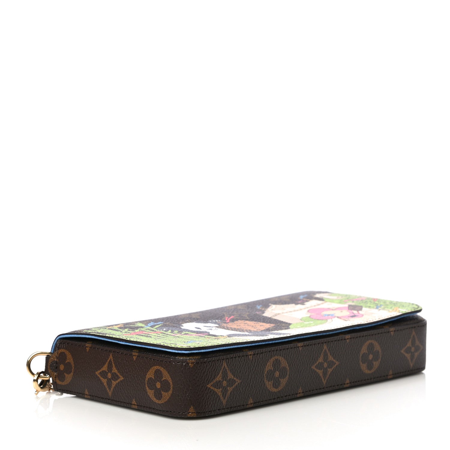 Louis Vuitton Monogram 2021 Christmas Animation China Wall Pochette Felicie Chain Wallet Myosotis Blue 5 of 15