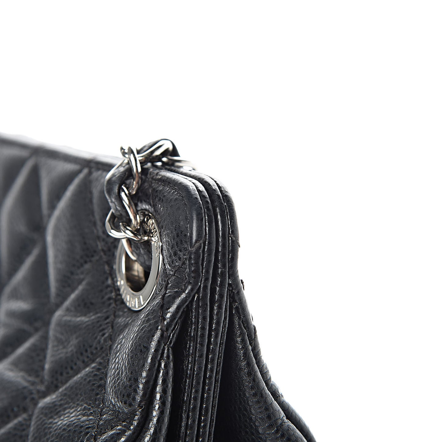 Caviar Quilted Timeless CC Shopping Tote Black