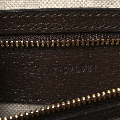 Gucci GG Supreme Monogram Textured Dollar Calfskin Web Studded Mini Ophidia Flap Shoulder Bag Beige Ebony New Acero 7 of 9