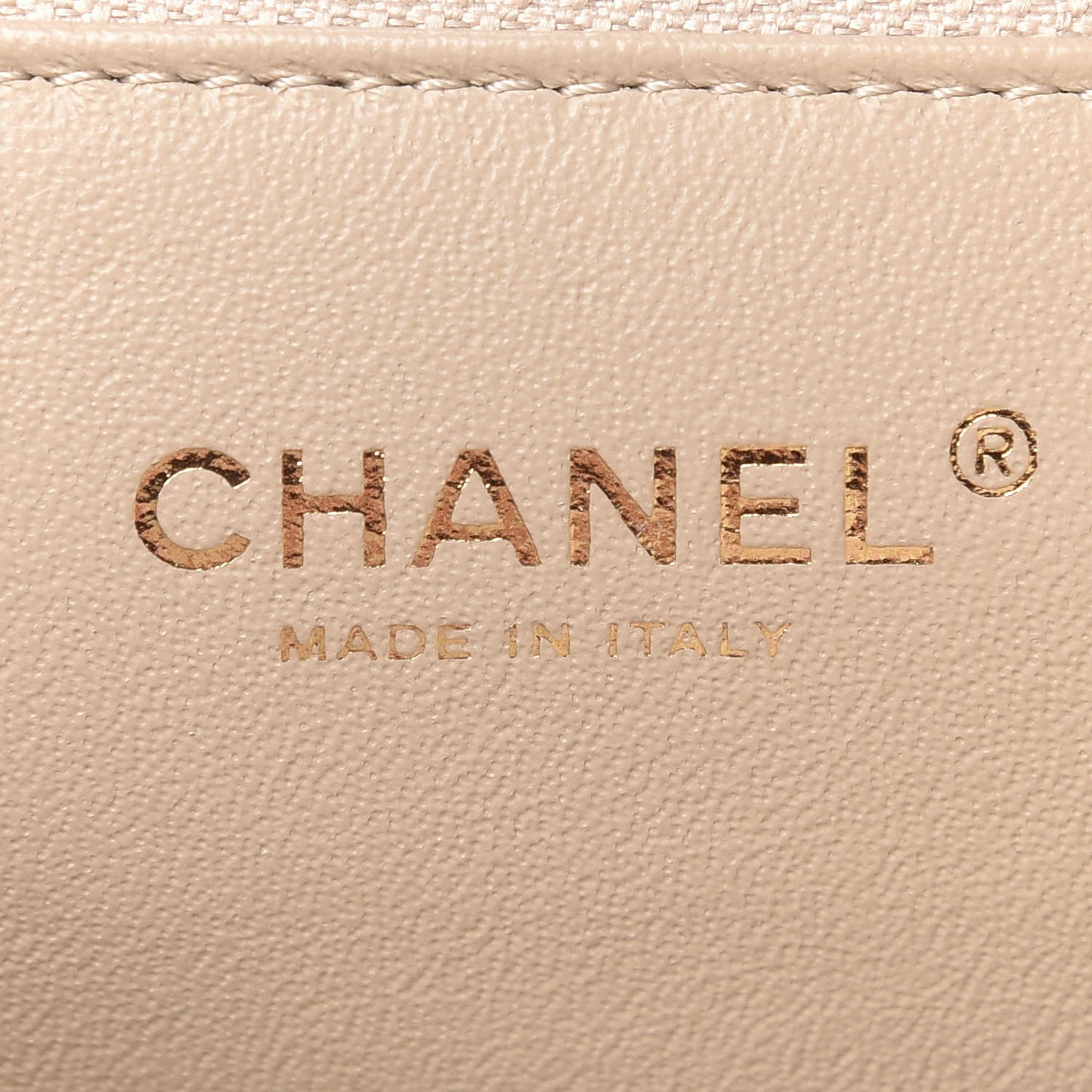 Caviar Quilted Flap Light Beige