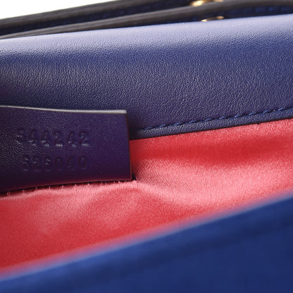 Gucci Velvet Crystal Square G Shoulder Bag Cobalt Blue 7 of 13