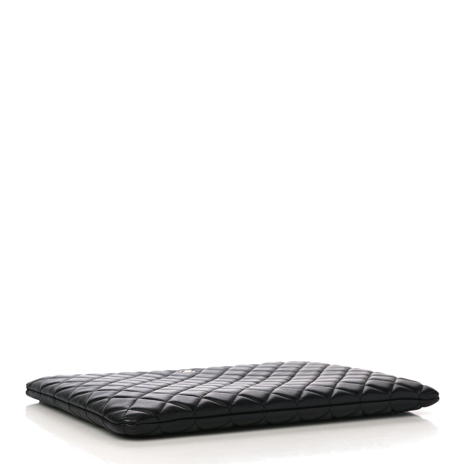 Chanel Lambskin Quilted Large Cosmetic Case Black 4 of 11
