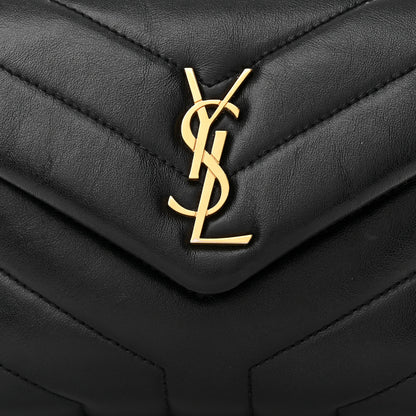 Saint Laurent Calfskin Y Quilted Monogram Toy Loulou Crossbody Bag Black 8 of 10