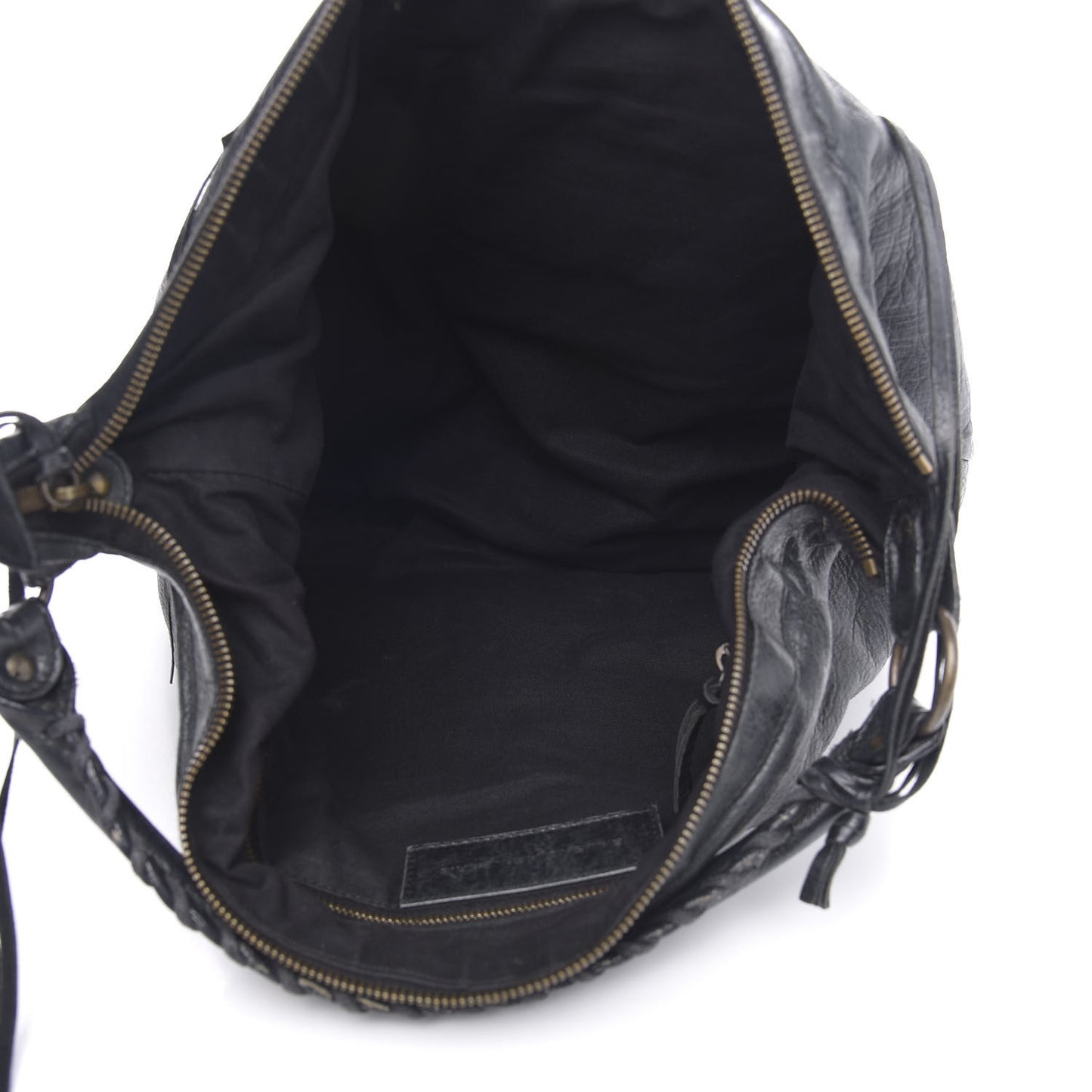Agneau Classic Hardware Day Hobo Black