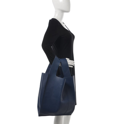 Valentino Garavani Alce Printed Calfskin Shopping Tote Blue 2 of 7
