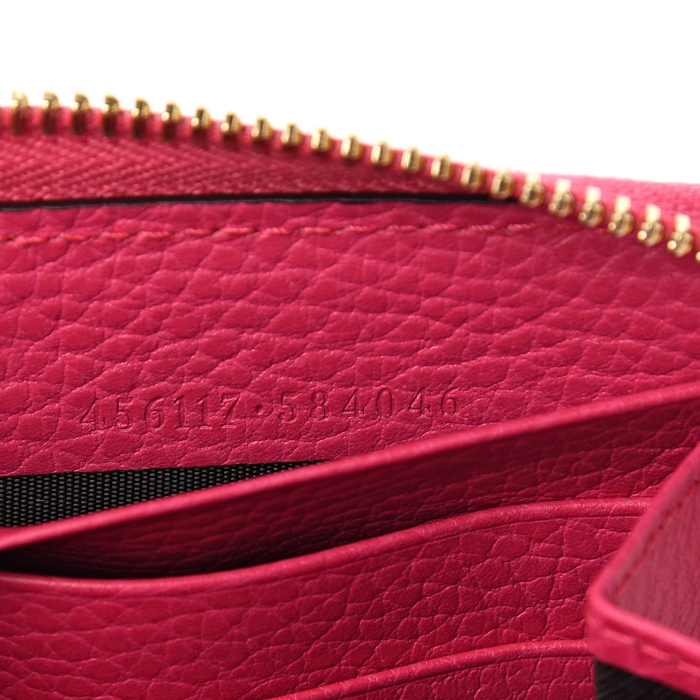 Dollar Calfskin GG Marmont Zip Around Wallet Box Pink