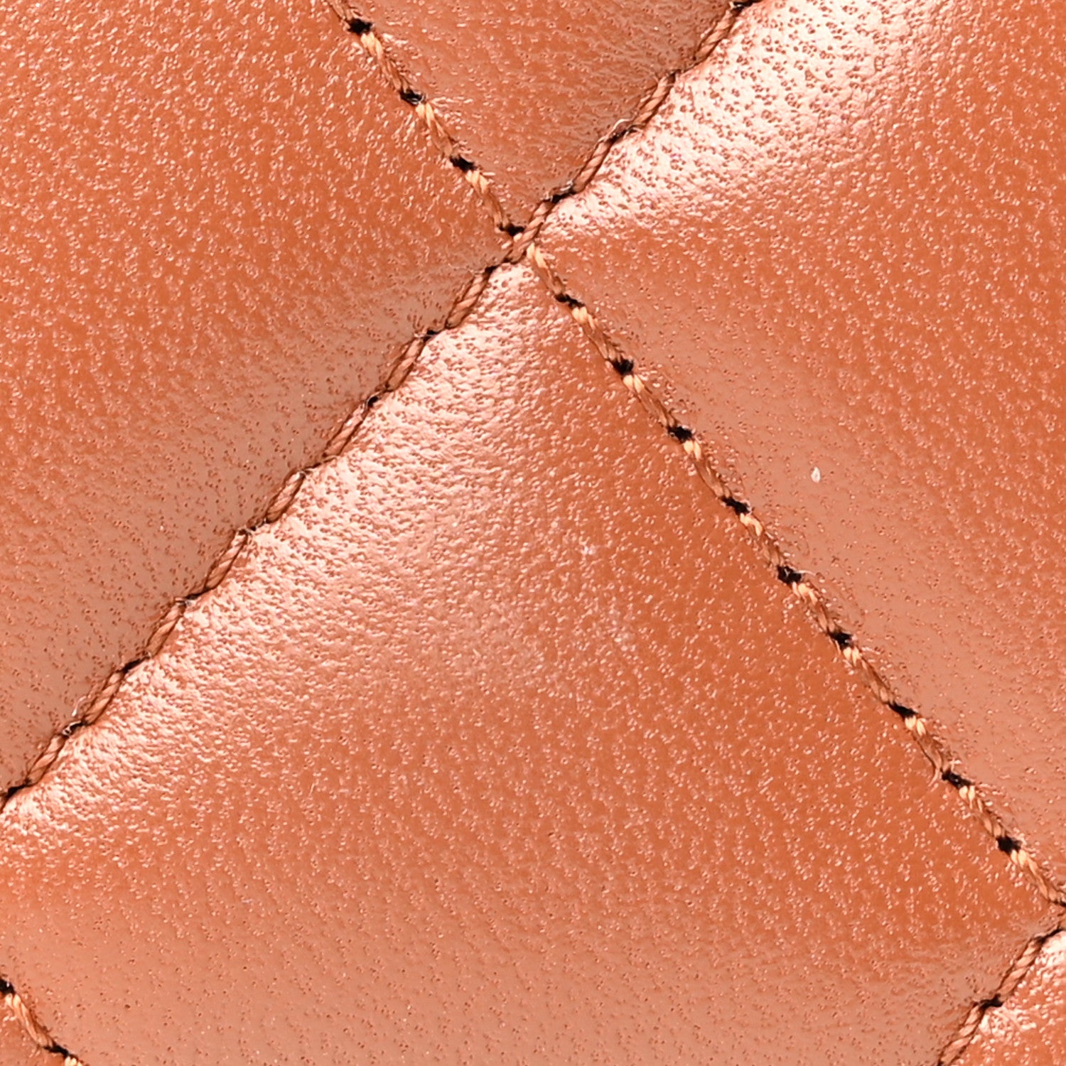 Chanel Lambskin Quilted Studded CC Card Holder Camel 15 of 19
