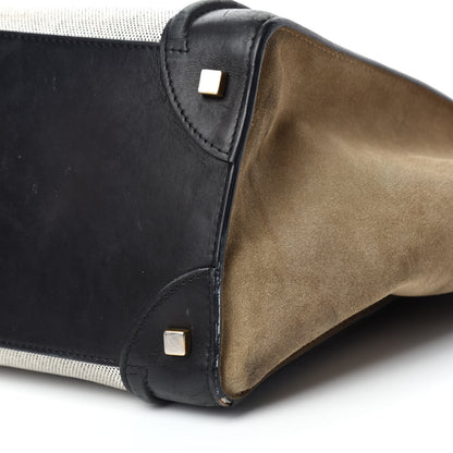 Celine Canvas Smooth Calfskin Suede Mini Tri-Color Luggage 7 of 21