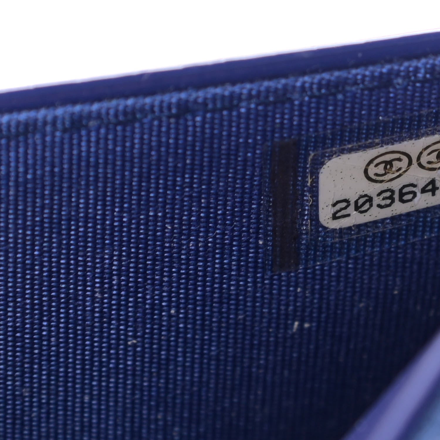 Chanel Patent Caviar Timeless CC Wallet on Chain WOC Blue 8 of 11