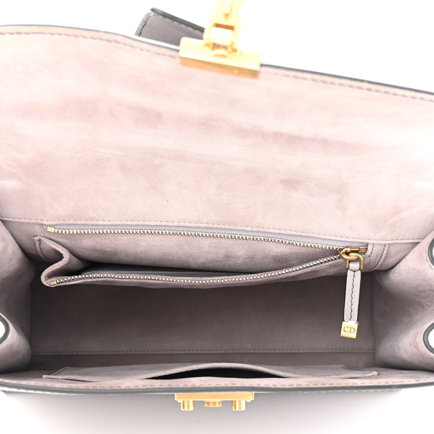 Christian Dior Calfskin Dioraddict Top Handle Iron Grey 4 of 8