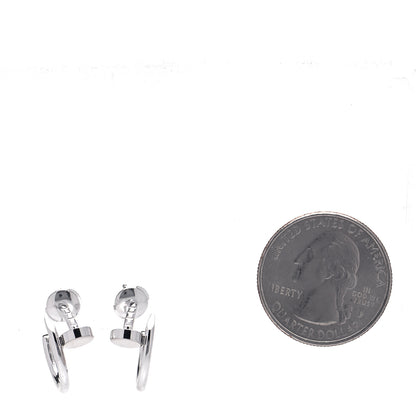 Cartier 18K White Gold Juste Un Clou Hoop Earrings 2 of 6