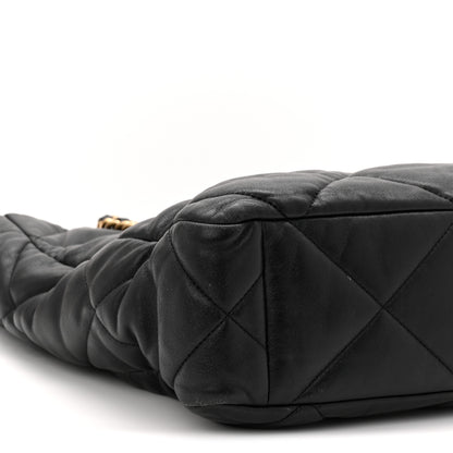 Chanel Lambskin Quilted Chanel 19 Shopping Bag Black 9 of 10