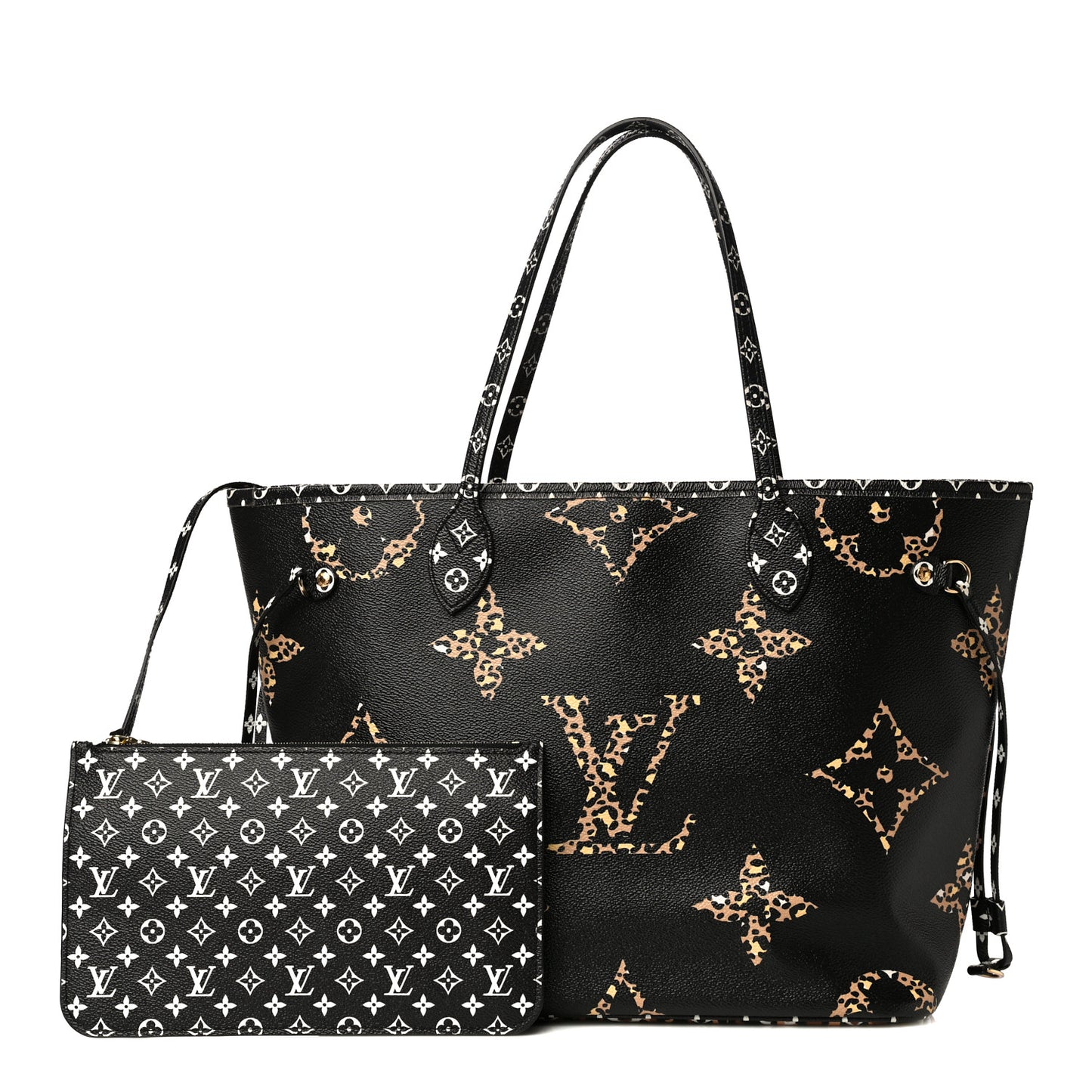 Monogram Giant Jungle Neverfull MM Black