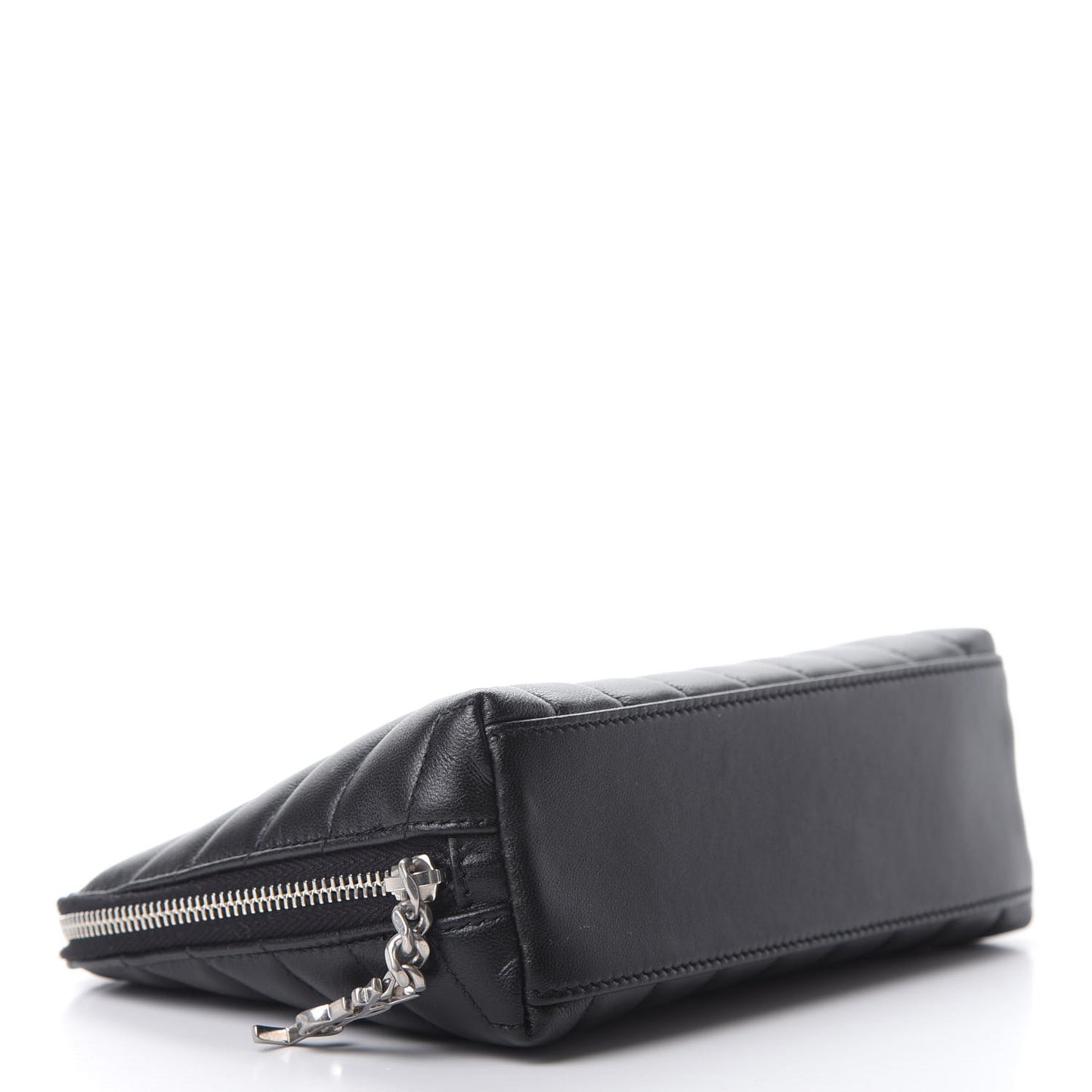 Lambskin Matelasse Cosmetic Case Black