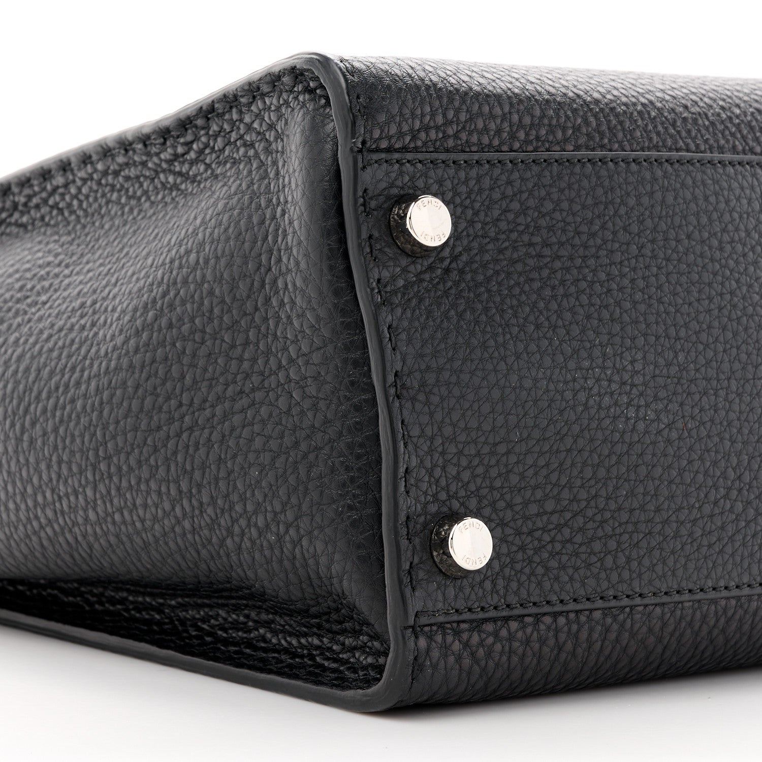 Fendi Cuoio Romano Selleria Monster Eyes Inlay Mens Large Peekaboo Iconic Essential Satchel Black Sunflower 9 of 10