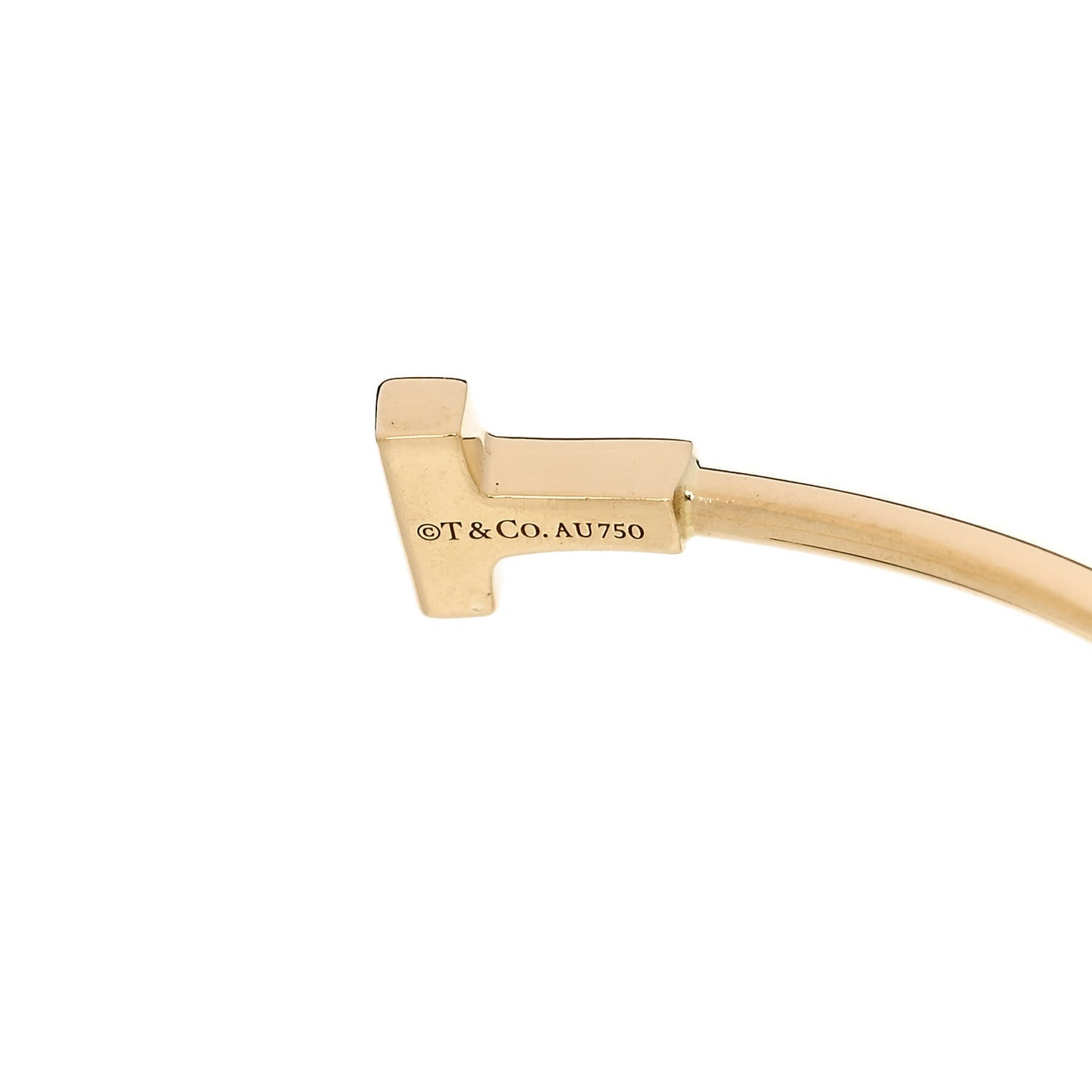 18K Yellow Gold Narrow T Wire Bracelet