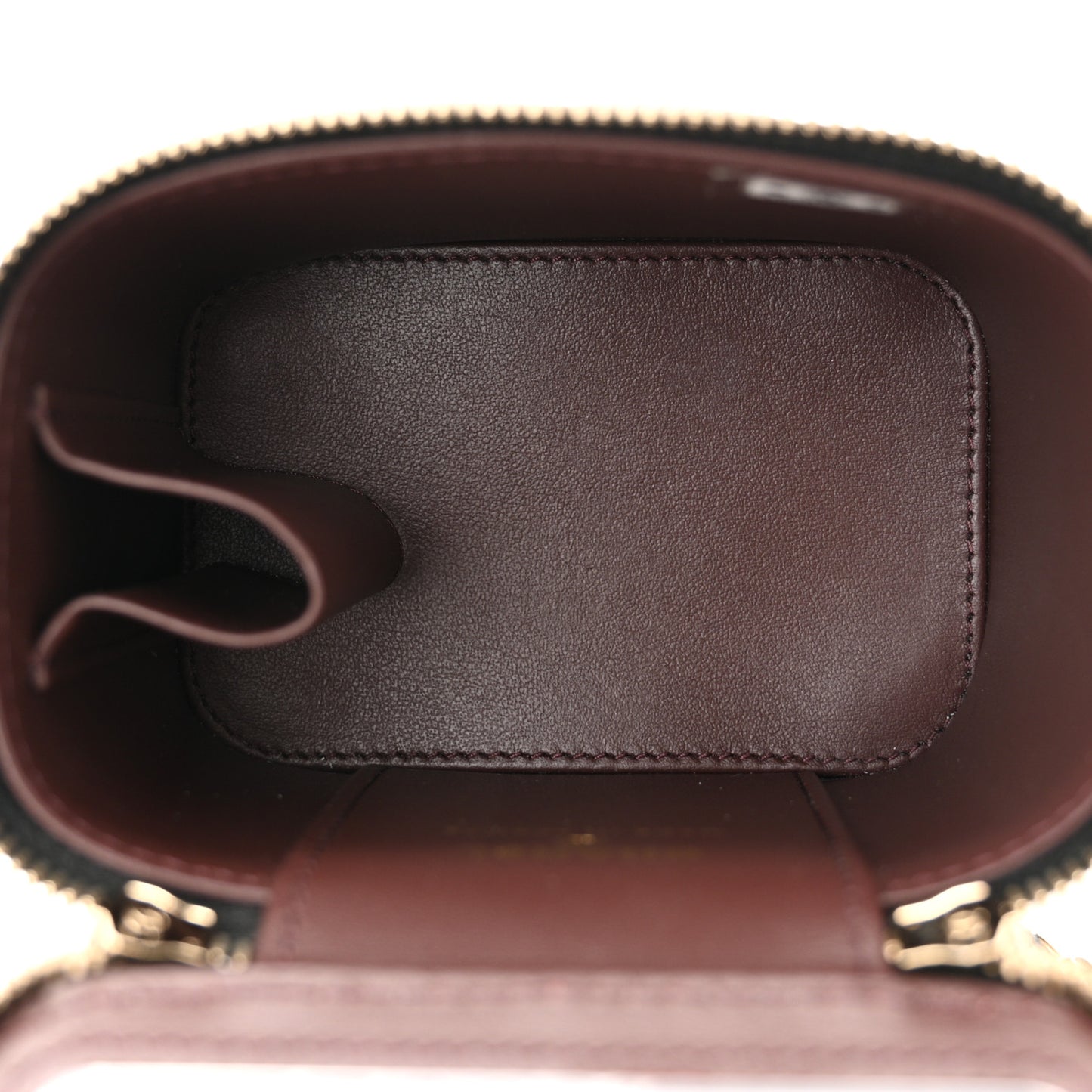 Caviar Quilted Mini Vanity Case With Chain Black