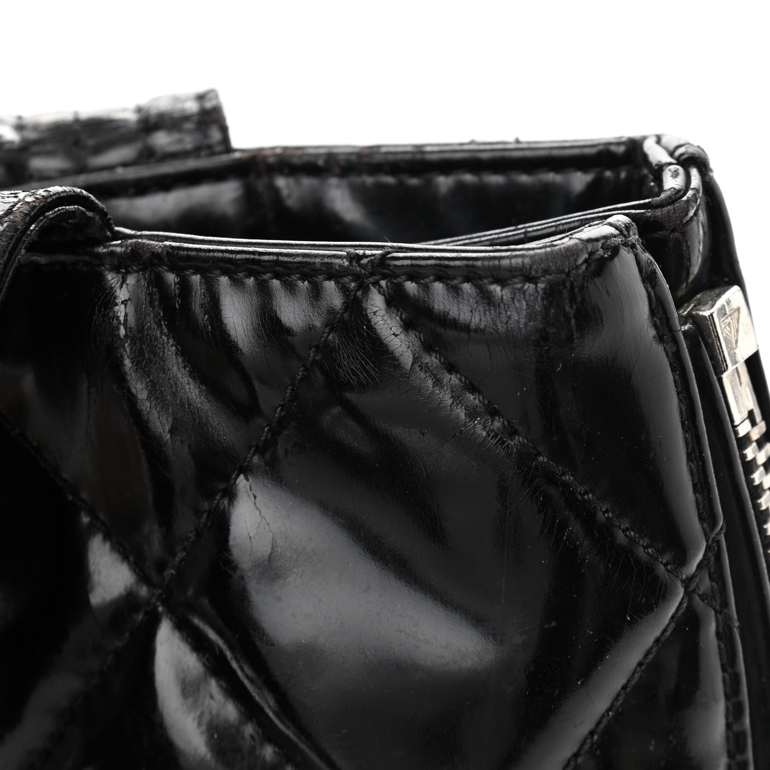 Chanel Patent Quilted Expandable CC Shoping Tote Black 11 of 11