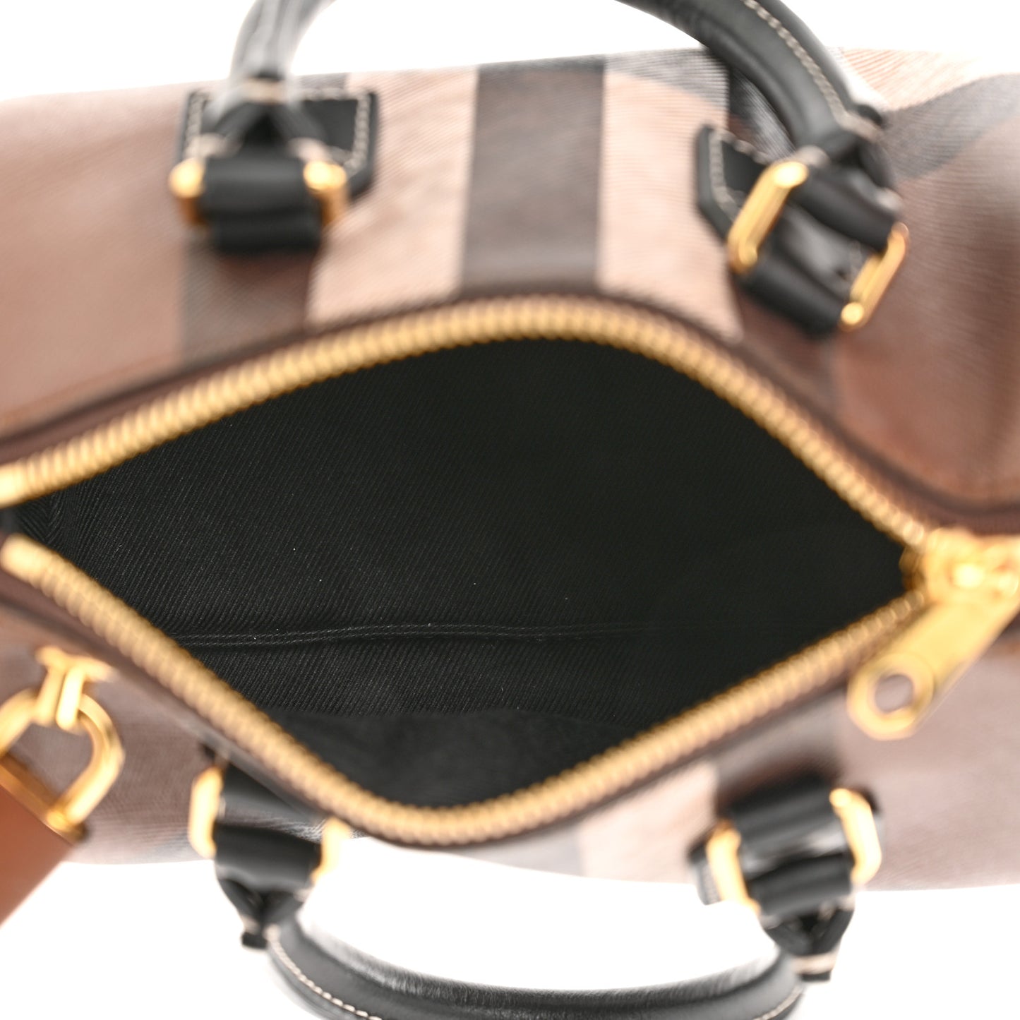 E-canvas Check Mini Bowling Bag Dark Birch Brown