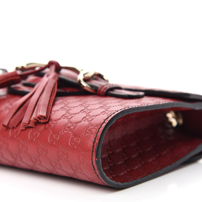 Gucci Soft Microguccissima Mini Emily Chain Shoulder Bag Rosso 7 of 14