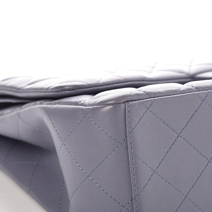 Chanel Lambskin Quilted Maxi Double Flap Grey 8 of 12