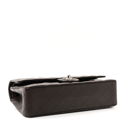 Chanel Caviar Quilted Medium Double Flap Dark Brown 4 of 10