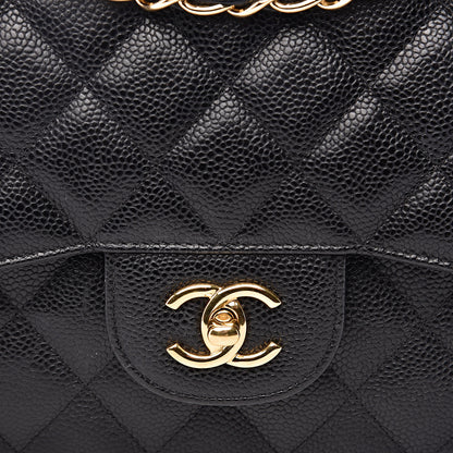 Chanel Caviar Quilted Jumbo Double Flap Black 8 of 14