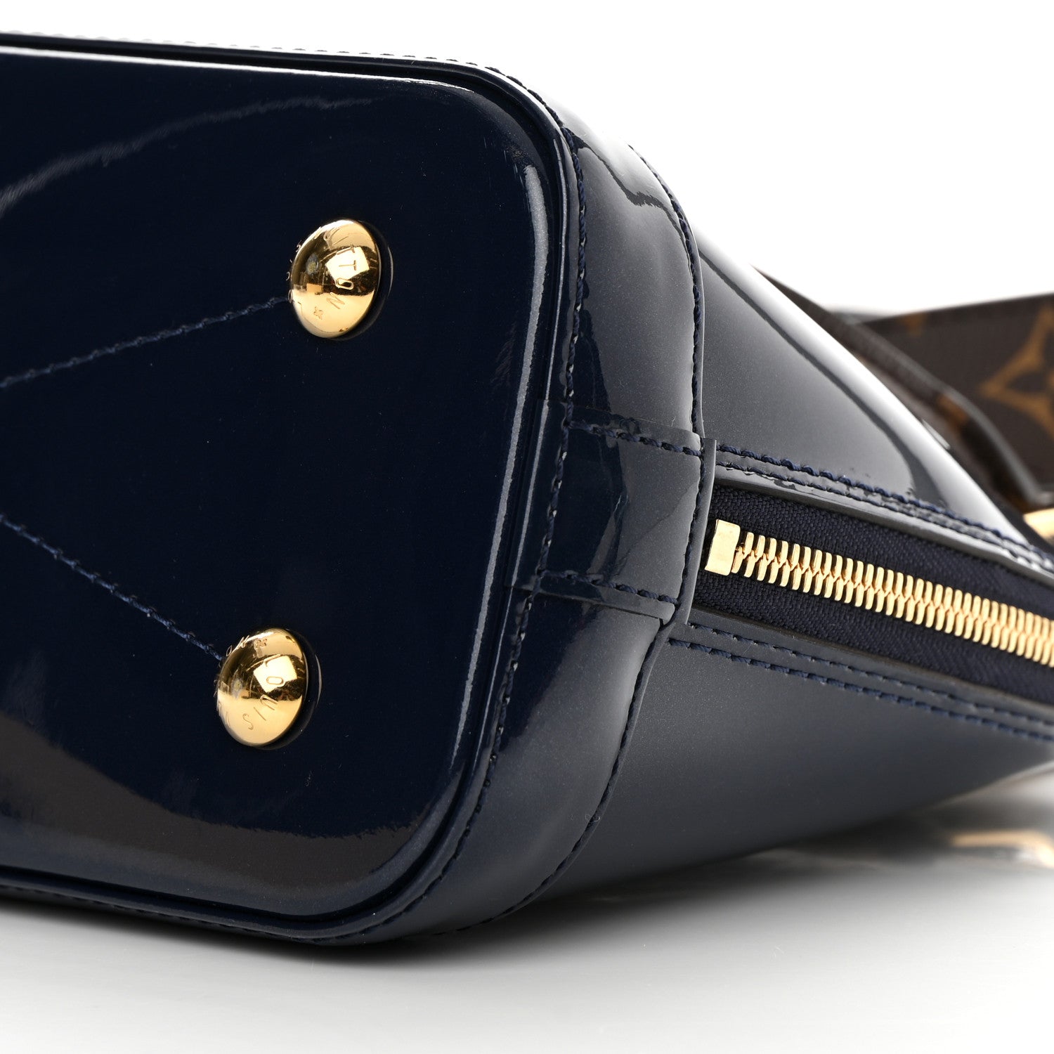 Louis Vuitton Patent Monogram Alma BB Marine 10 of 13