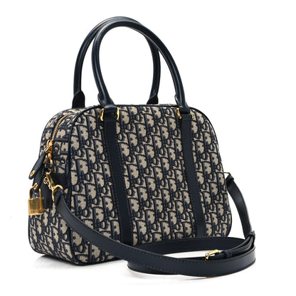 Christian Dior Oblique Large D-Vibe Bowling Bag Navy 3 of 10
