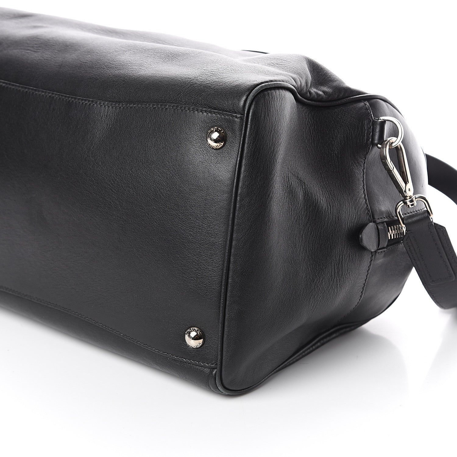 Prada Soft Calfskin Duffle Travel Bag Black 8 of 8