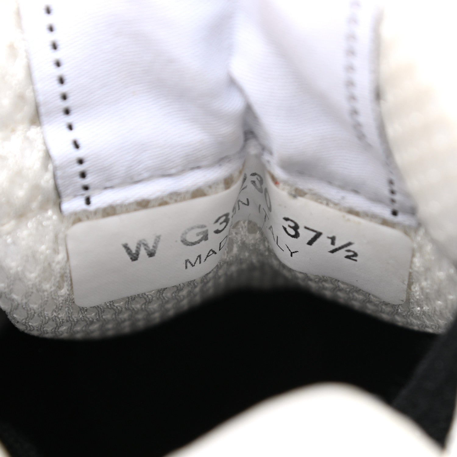 Chanel Suede Calfskin Womens CC Printed Sneakers 37.5 White Black 7 of 7
