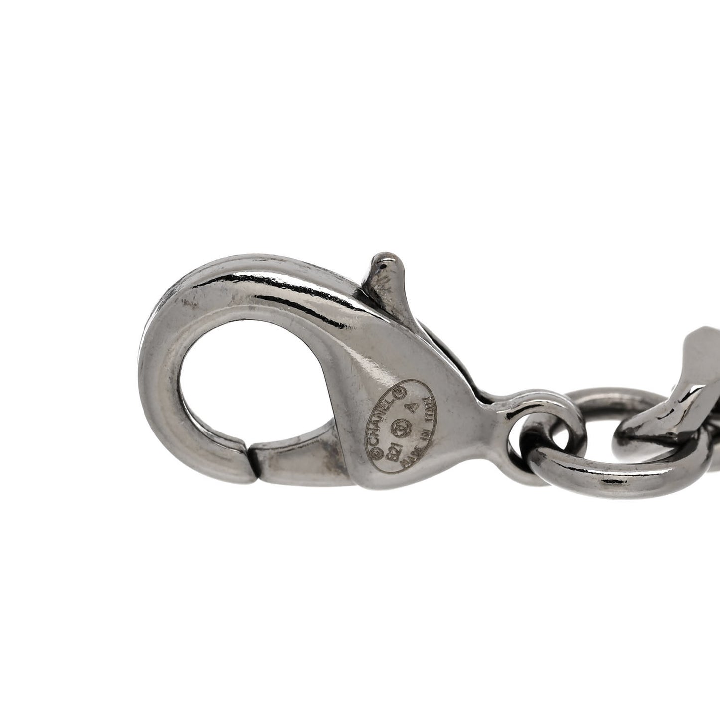 Crystal CC Chain Bracelet Silver
