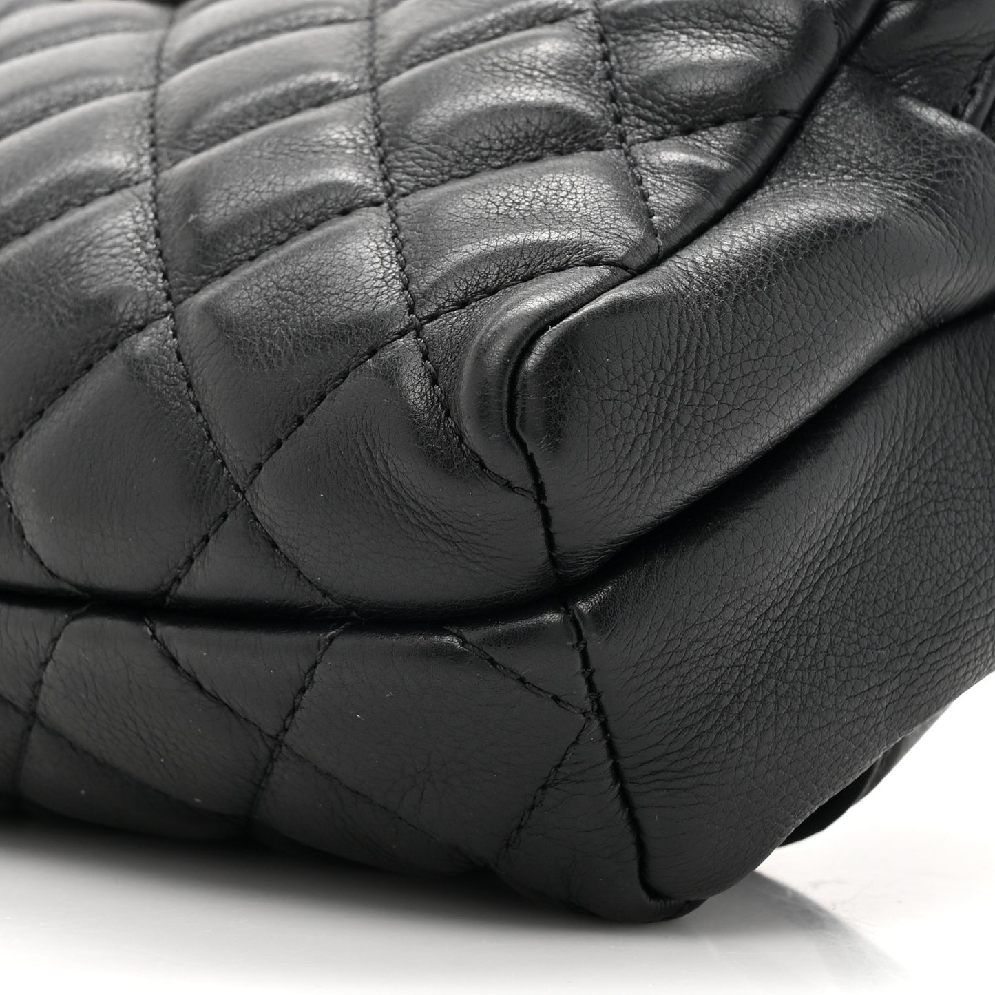 Calfskin Quilted Waist Bag Black